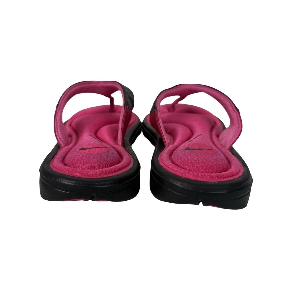Nike Sandals Comfort Footbed Women Size 8 Pink Black Thong Flip Flop 354925 012 - Picture 8 of 9